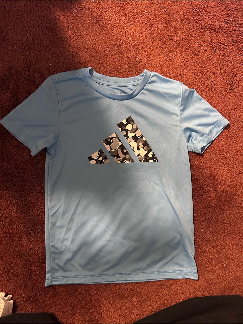 adidas Light Blue Tee with Camo Logo
